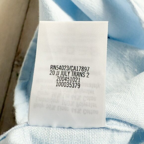 Janie and Jack Boys 2T Bird Button Down Shirt Light Blue Embroidered Linen Blend - Picture 9 of 9